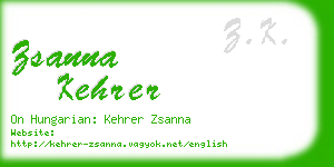 zsanna kehrer business card